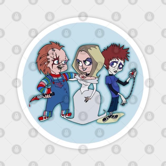 BEETLEJUICE TOON CHUCKY FAM Magnet by EYESofCORAL